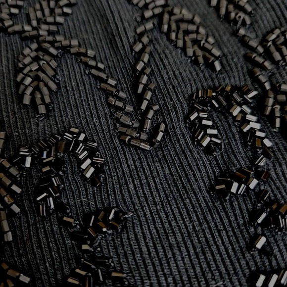 Charter‎ Club Women's Beaded Tank Top Petite S 100% Cotton Black Stretch Ribbed - Picture 6 of 7